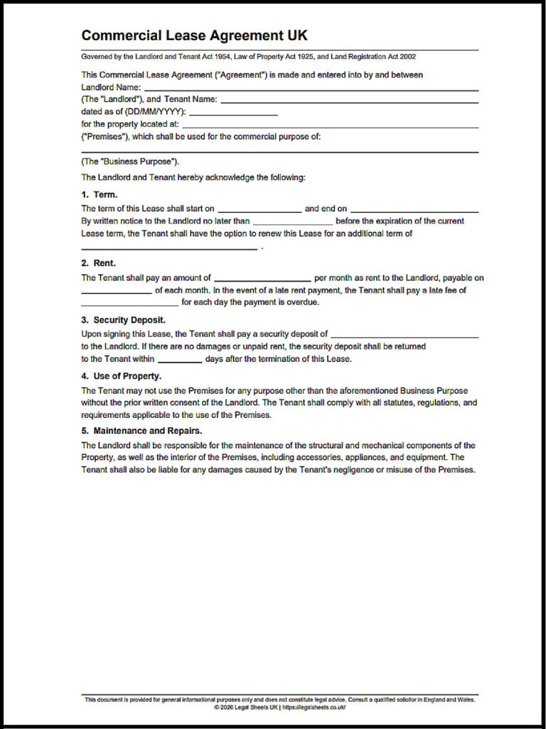 Commercial Lease Agreement