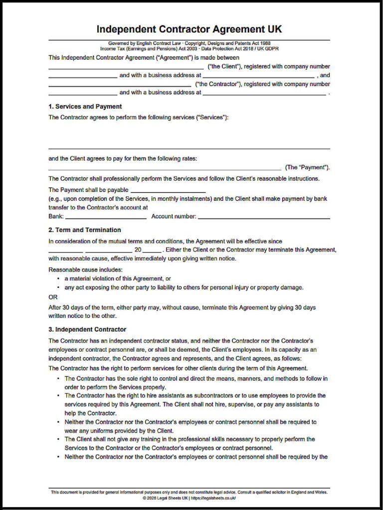 Independent Contractor Agreement