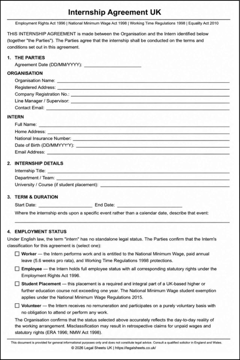 Internship Agreement