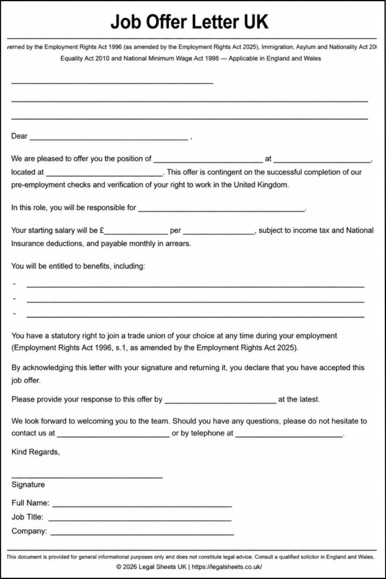 Job Offer Letter