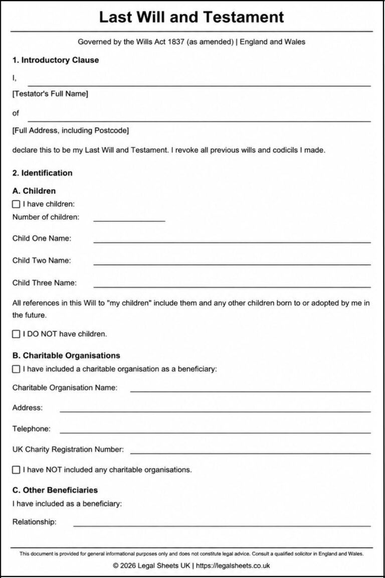 Last Will And Testament