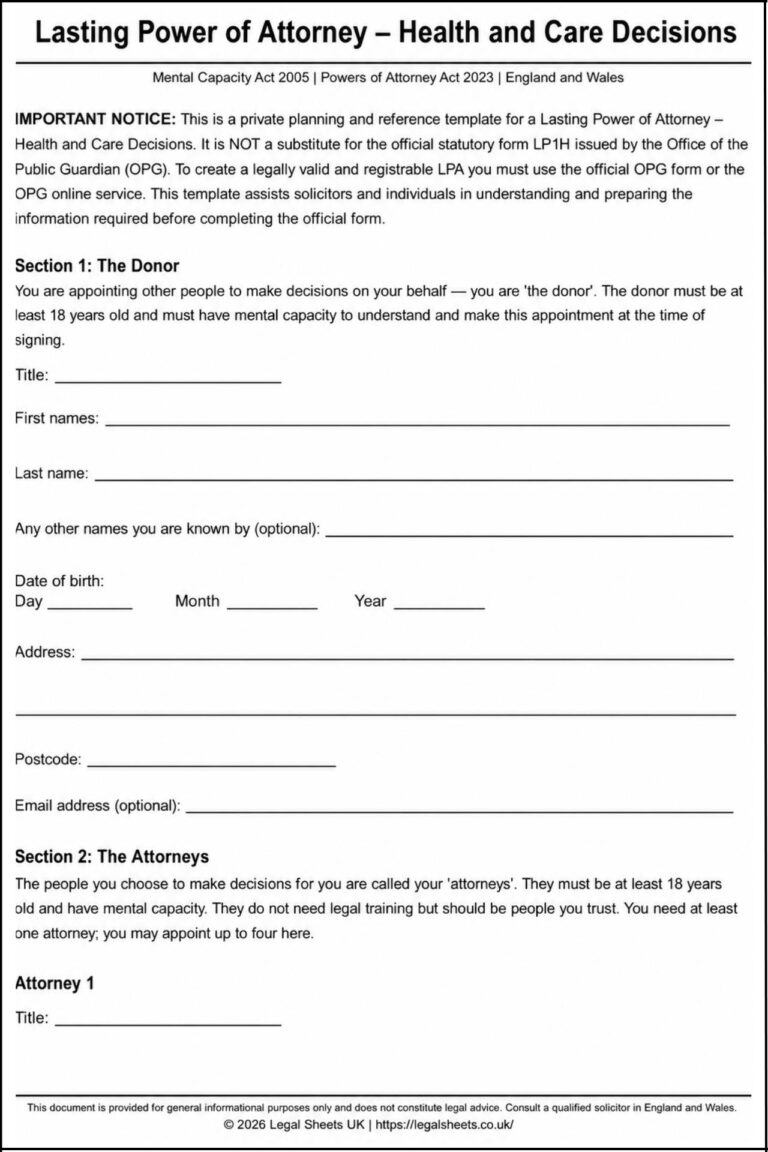 Lasting Power of Attorney