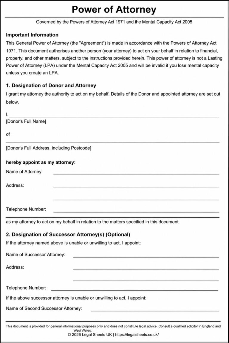 Power Of Attorney
