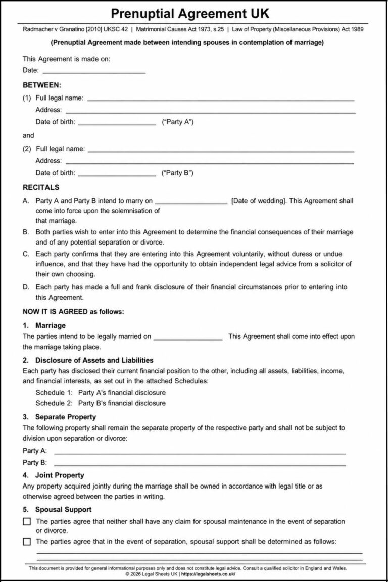 Prenuptial Agreement