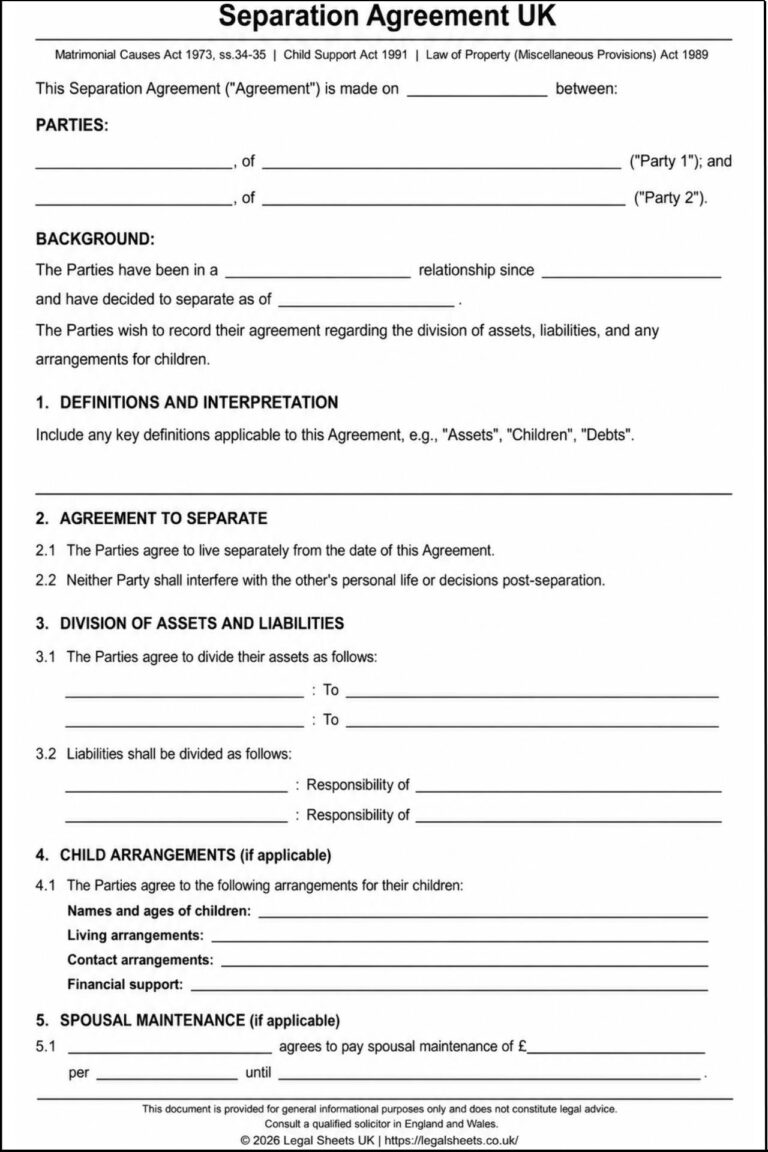 Separation Agreement