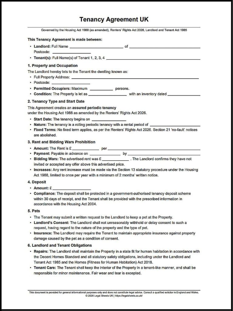 Tenancy Agreement