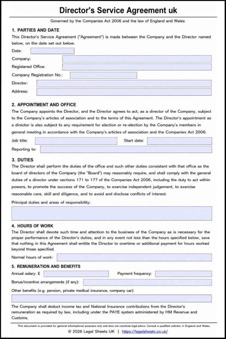 Director's Service Agreement