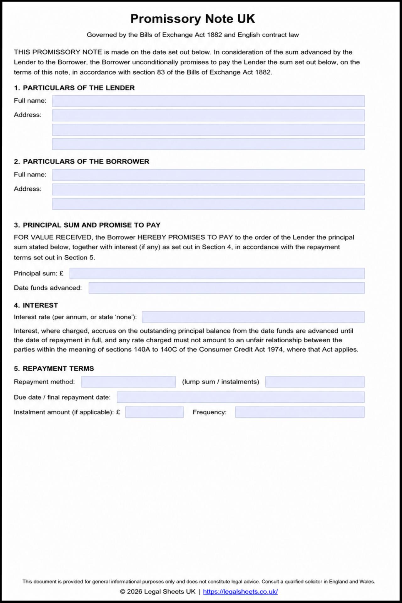 Family Loan Agreement
