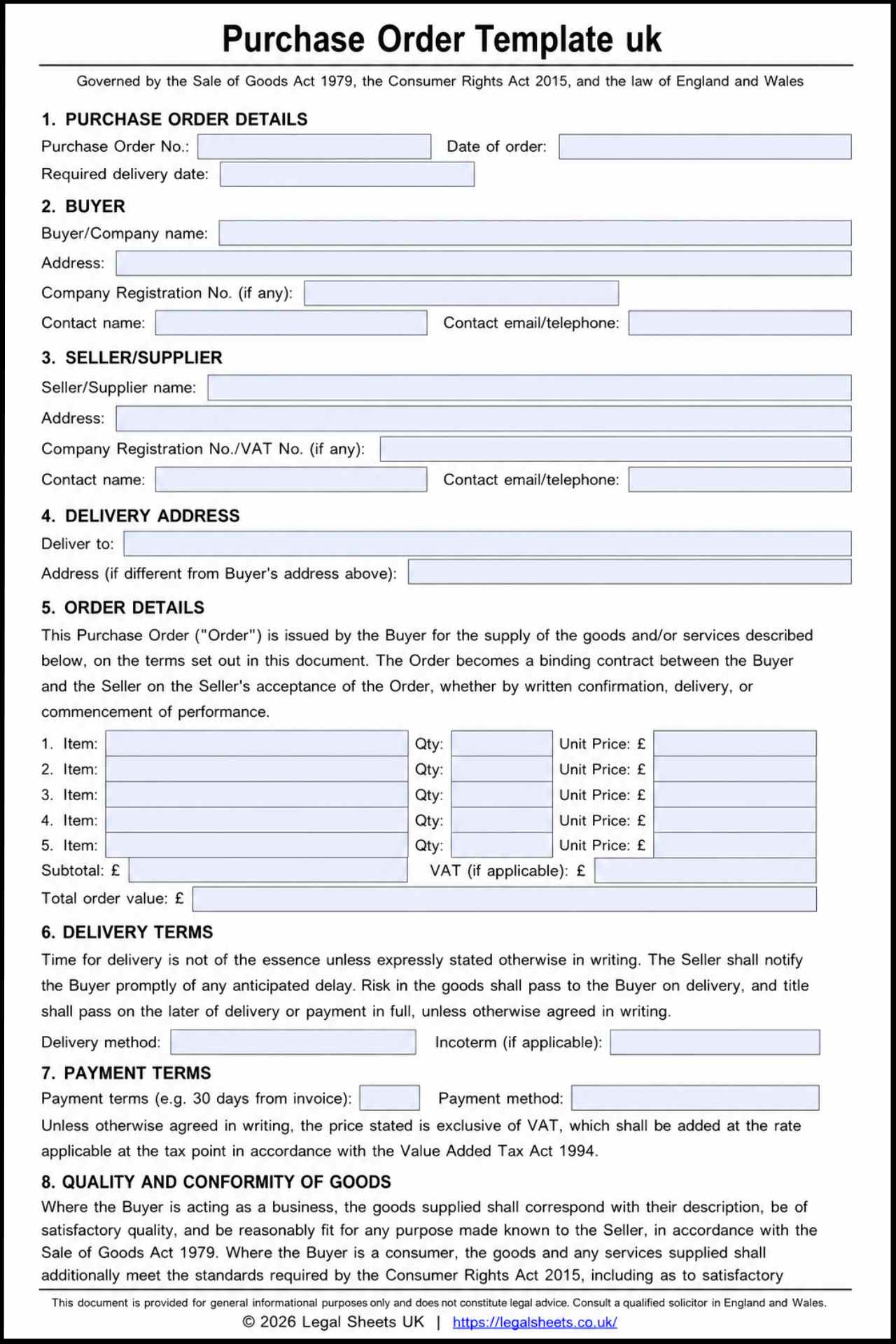 Purchase Order